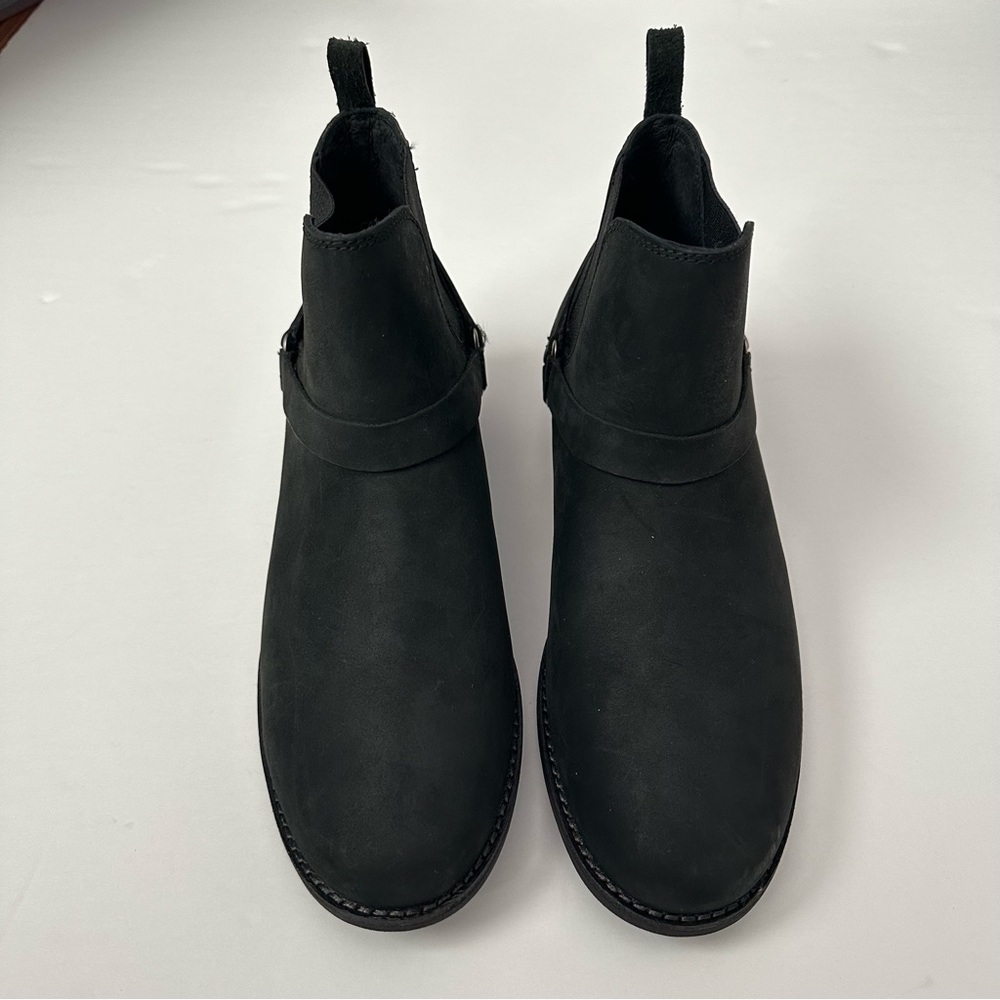 Teva De La Vina Dos Chelsea Ankle Boots Women 8 Black Leather Shoes - Picture 3 of 8